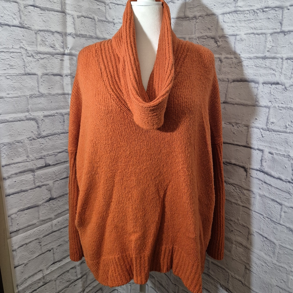 Michael Kors Vibrant Orange Cowl Neck Sweater